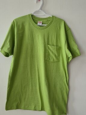 Supreme Lime Green Pocket Tee - Men's Short Sleeve